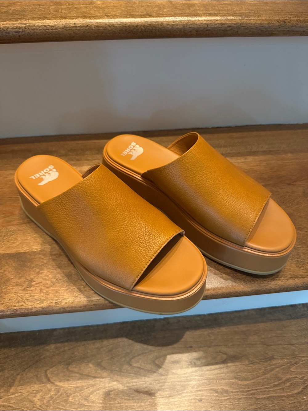 Sorel Women's Slide Mules in Cognac Tan